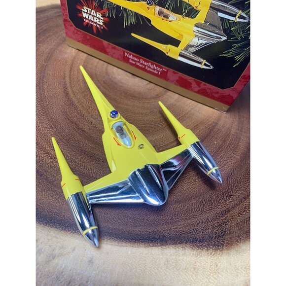 Hallmark Keepsake Ornament Star Wars Naboo Starfighter Episode I 1999 Handcrafte - Picture 2 of 9